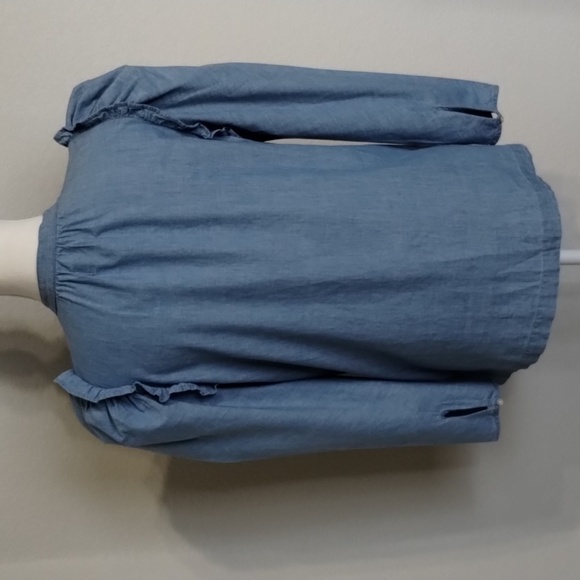 J. Crew Denim Chambray Small Long Sleeve Sleeve Partial Button Cotton - Picture 4 of 9